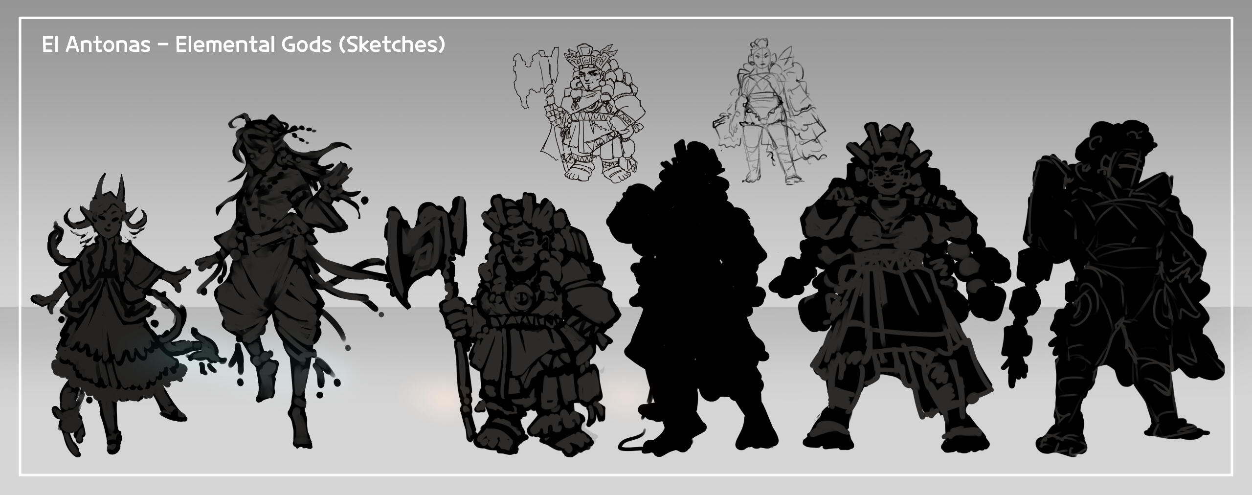 Elemental Gods Sketches