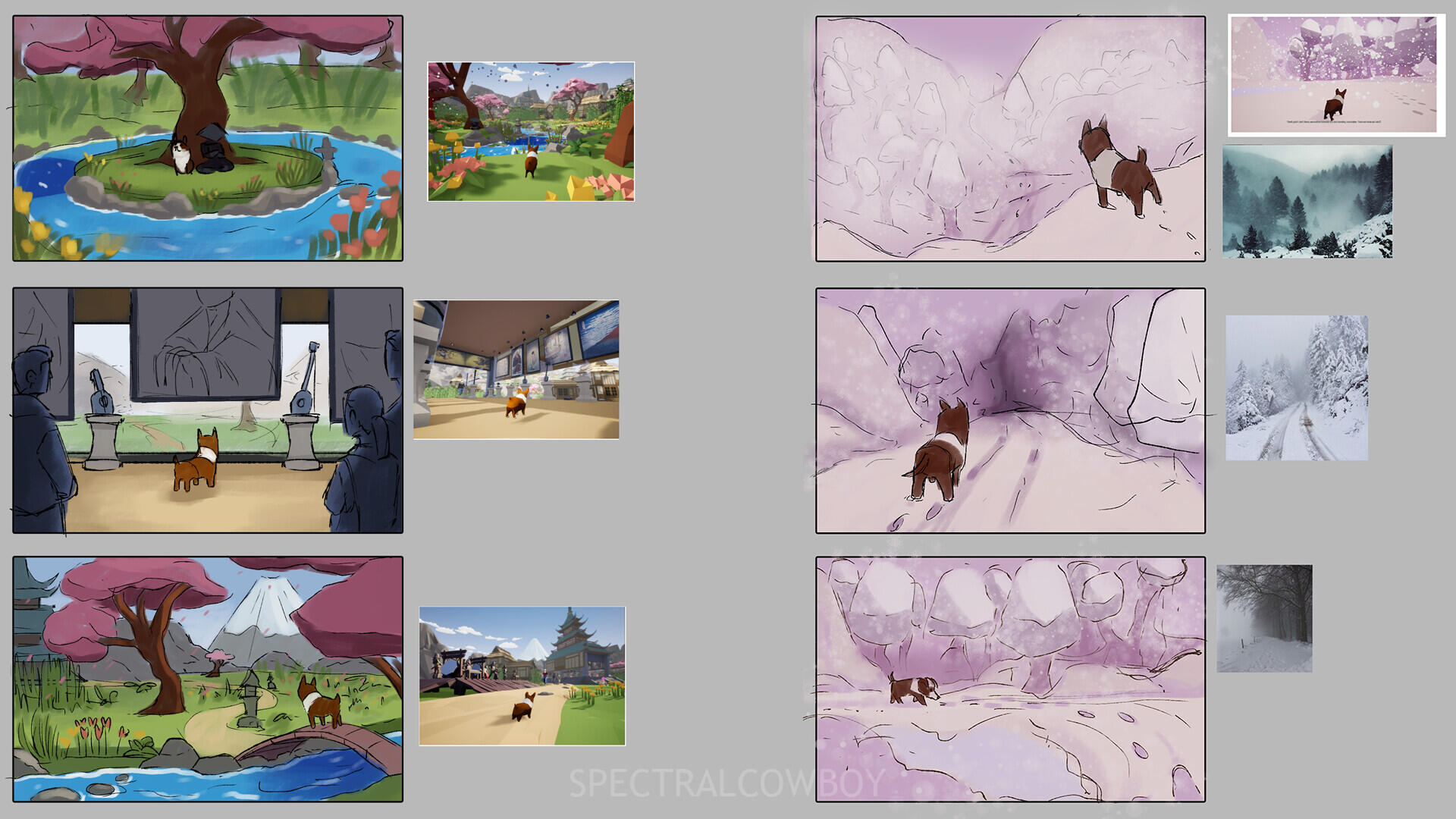 Lost and Hound Development Sketches